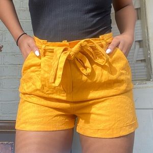 Forever 21 Mustard Yellow Flow shorts